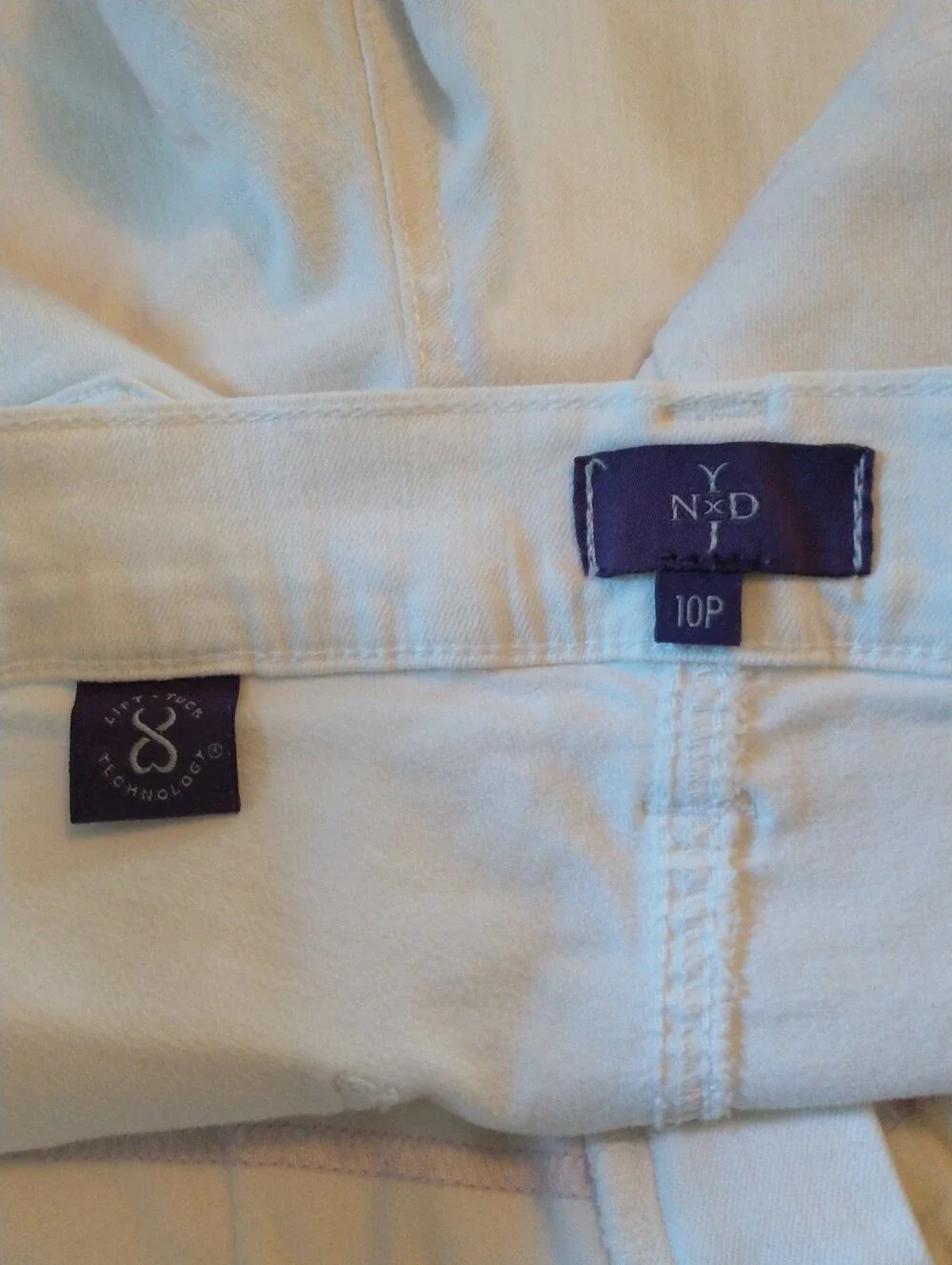 NYDJ White Womens Stretch Classic Preppy Trouser Denim Shorts 10P - Picture 6 of 11